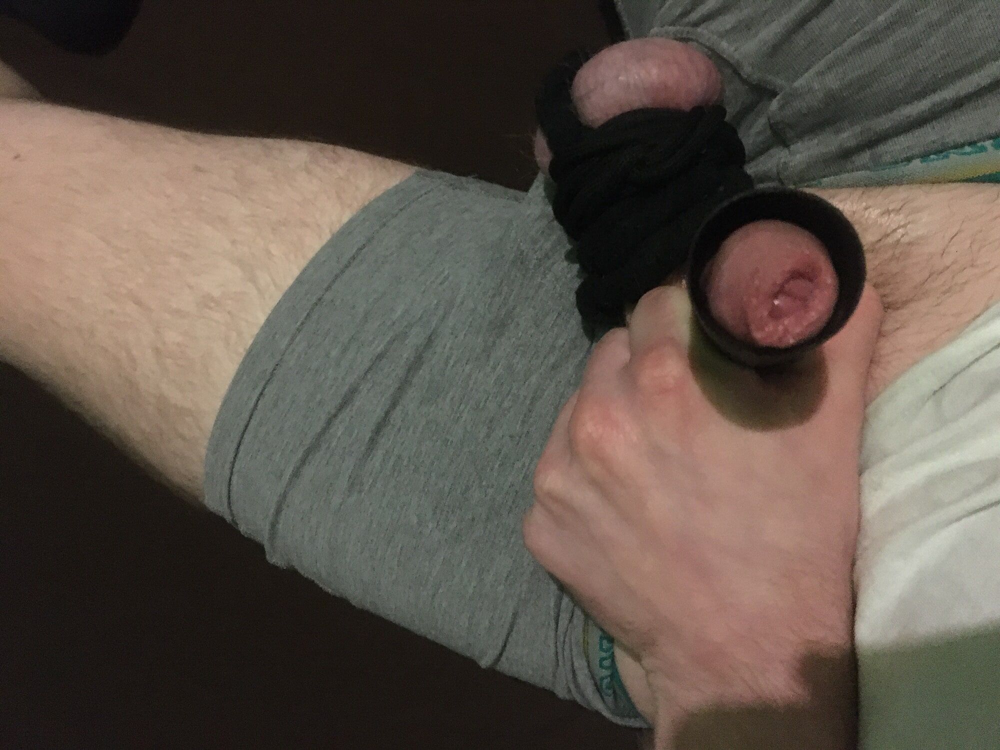 Bound Dick And Balls And Homemade Cocksleeve  #22