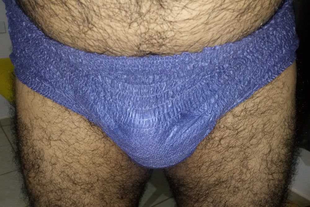 USING BLUE NAPPY TO GO OUT TO WORK  #9