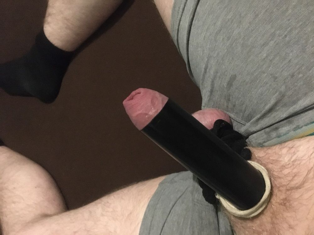 Bound Dick And Balls And Homemade Cocksleeve  #45