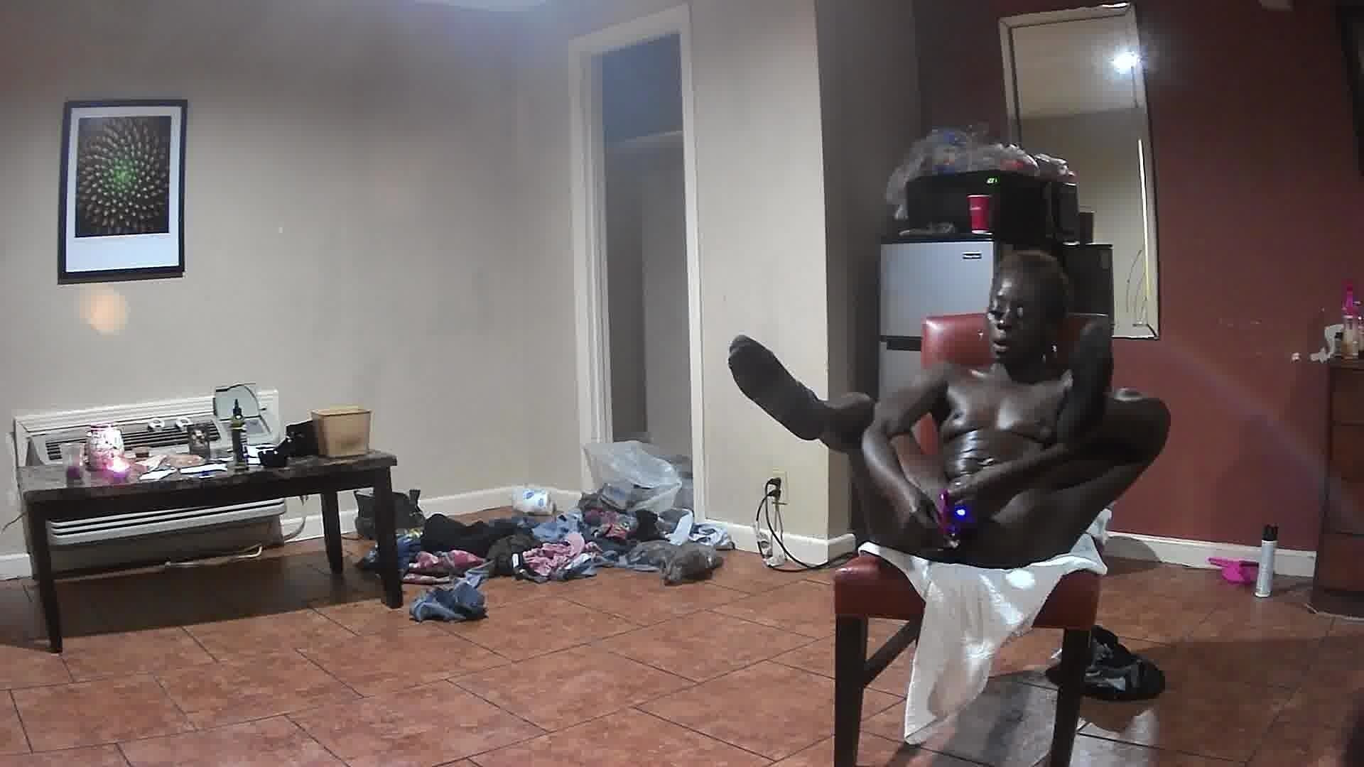 Sexy Chocolate milf Completely Nude Petite Spinner #54