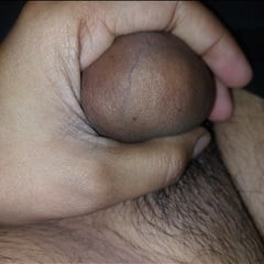 Shy Indian guy with hard and hairy dick