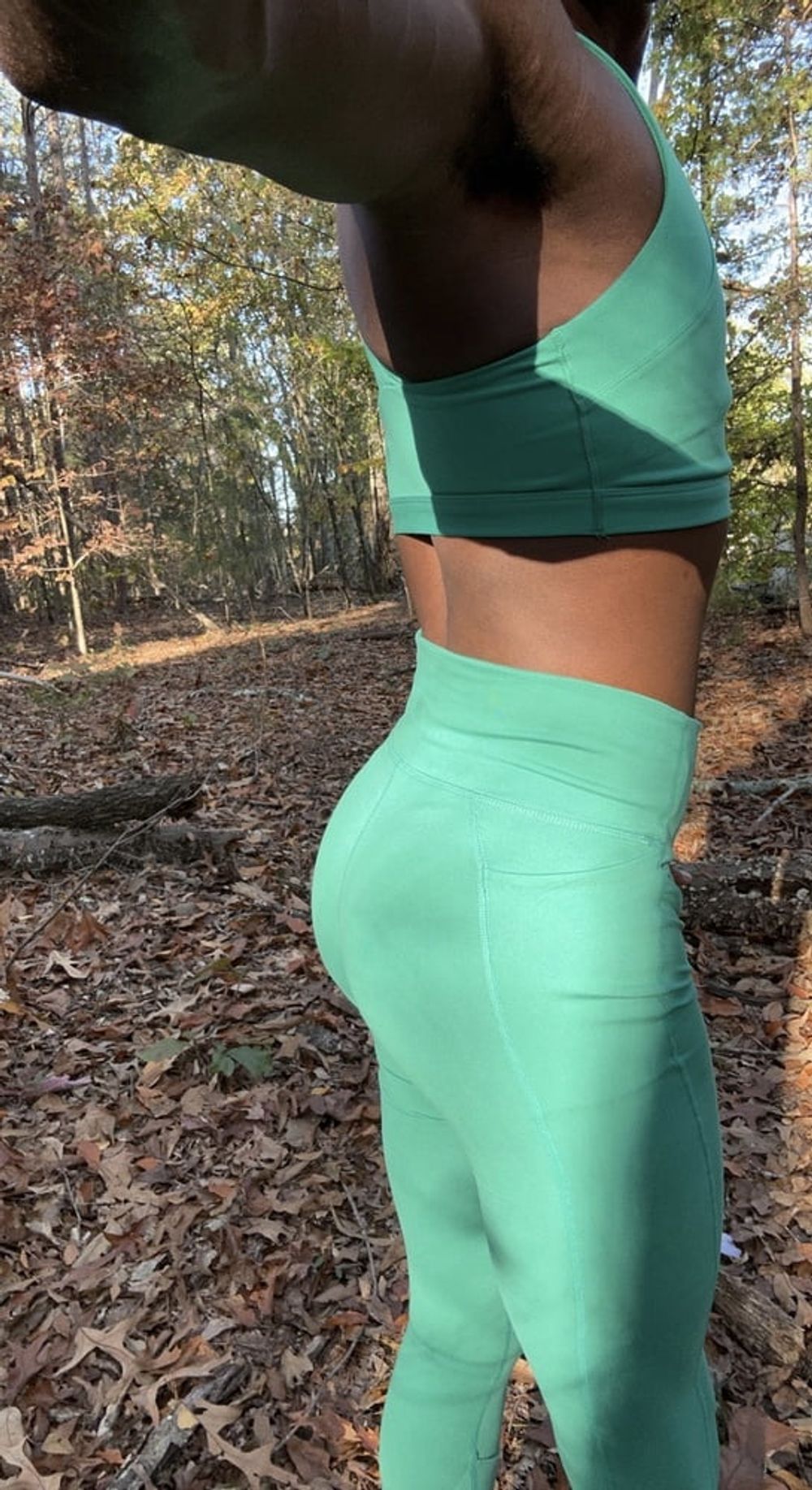 Sissy Taylor’s teasing in workout outfit and a orange thong #8