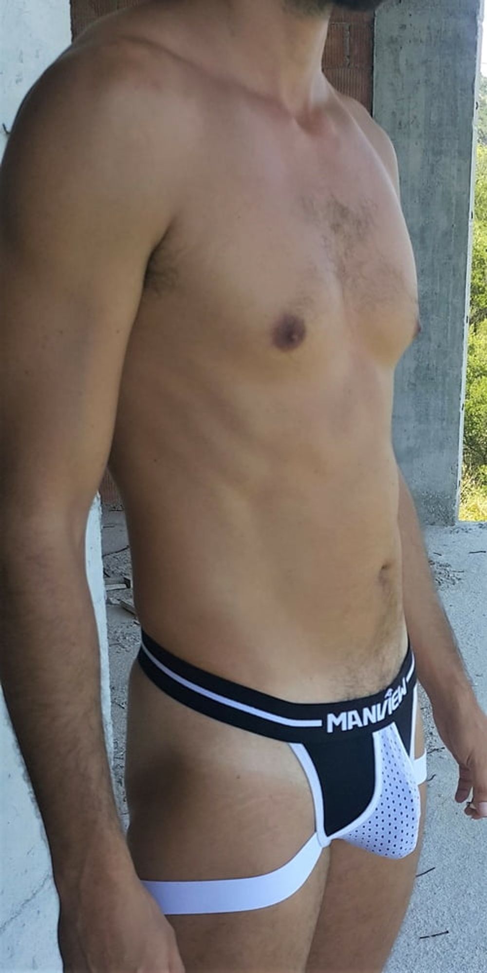 Outdoor bulging in jockstrap  #21