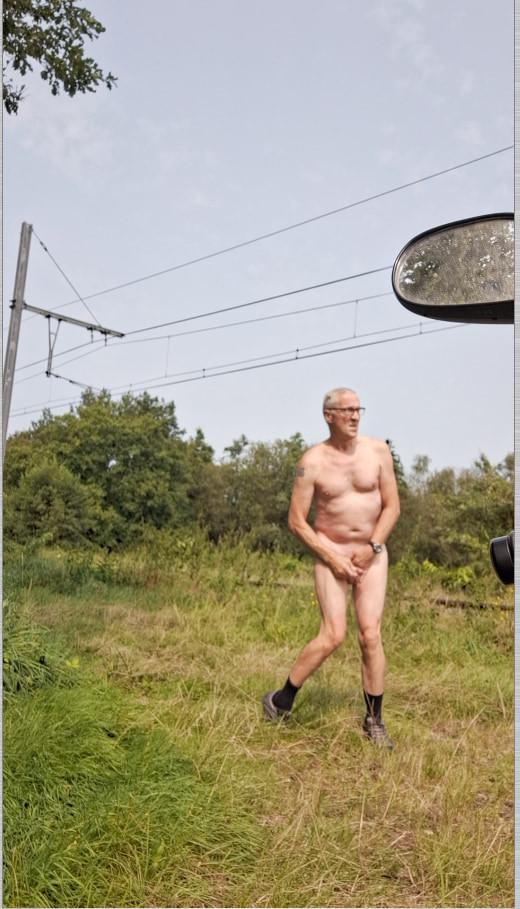 exhibitionist grandpa naked cruising public outdoor cumshot  #54