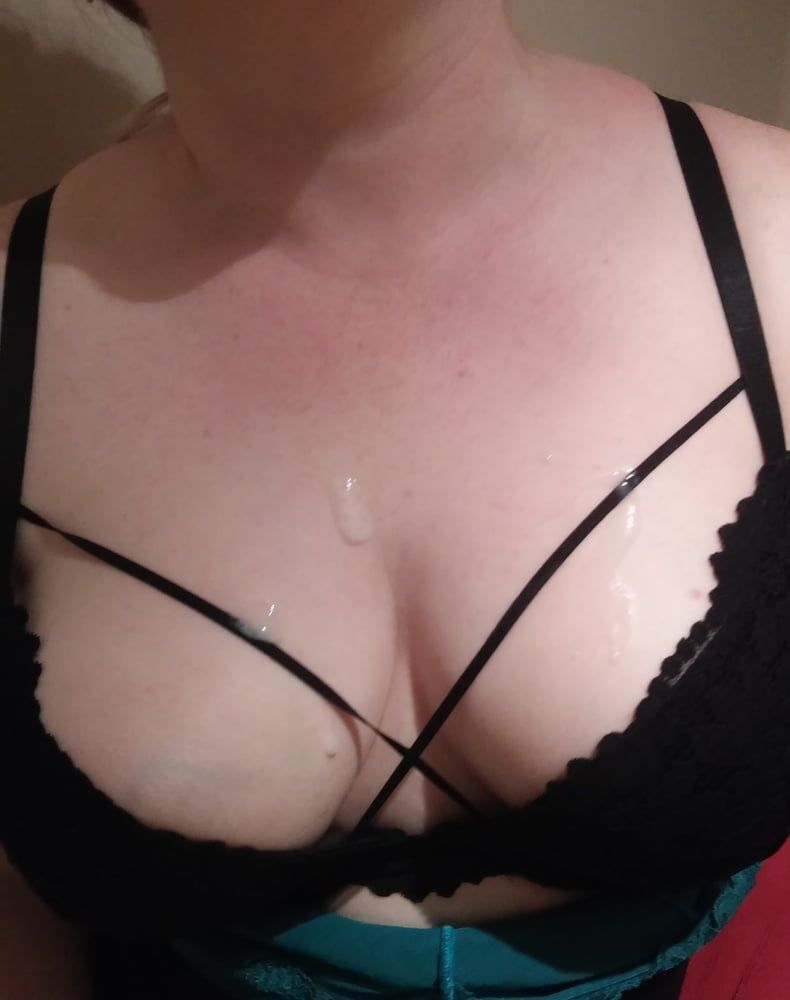 Cum on bra and tits #2