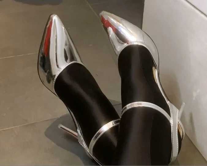 Silver Heels, Black Spandex #25