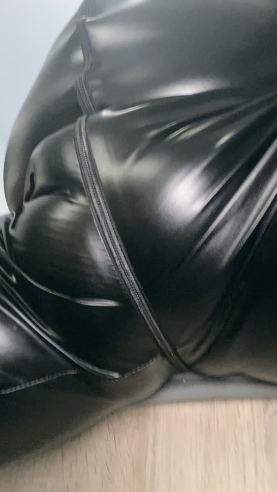 pumped cock in shiny pants #2