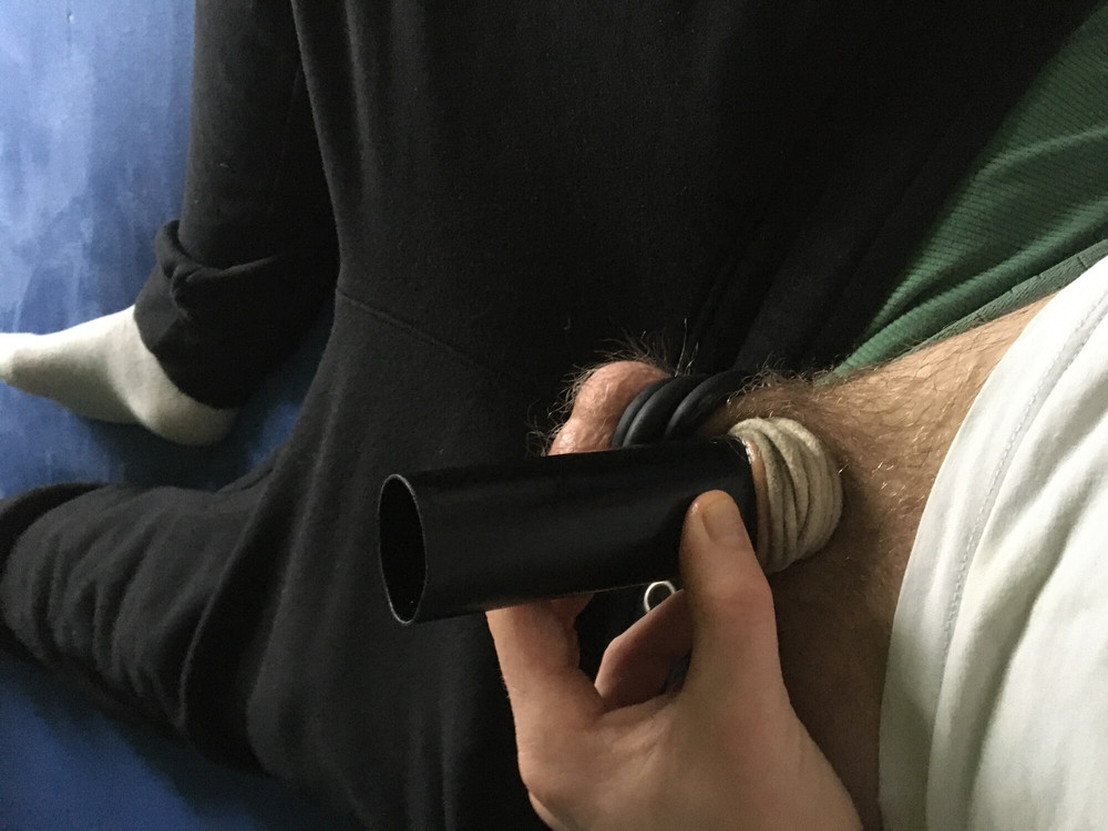 Balls With Rings And Bound Dick With Fleshlights #8