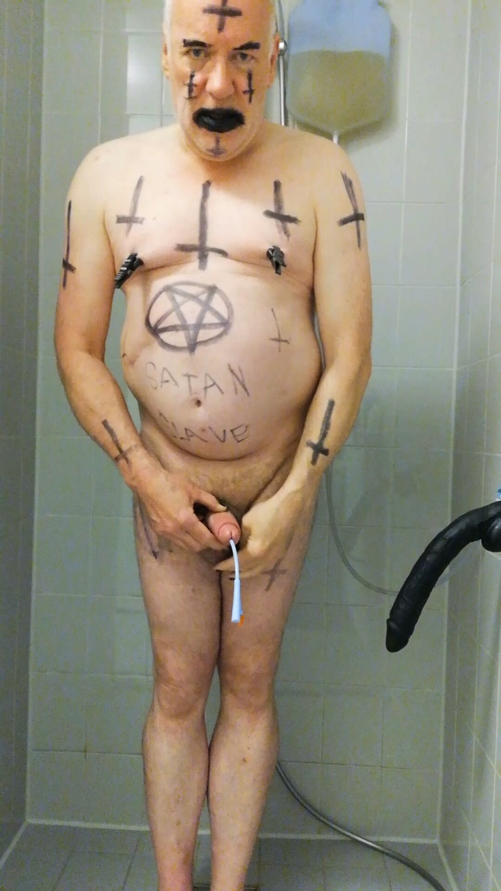 Satan Slave Takes A Delicious Urine Enema part 3 #3