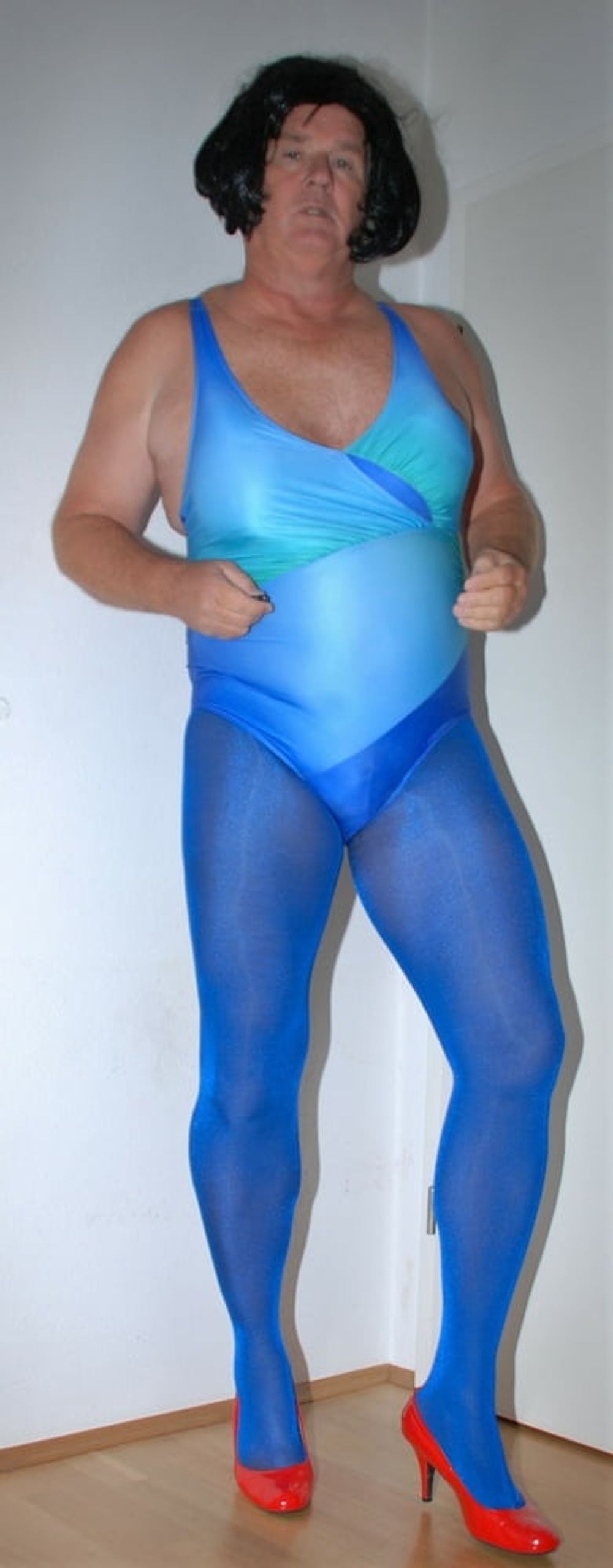 Swimuite blue with Tights blue #3