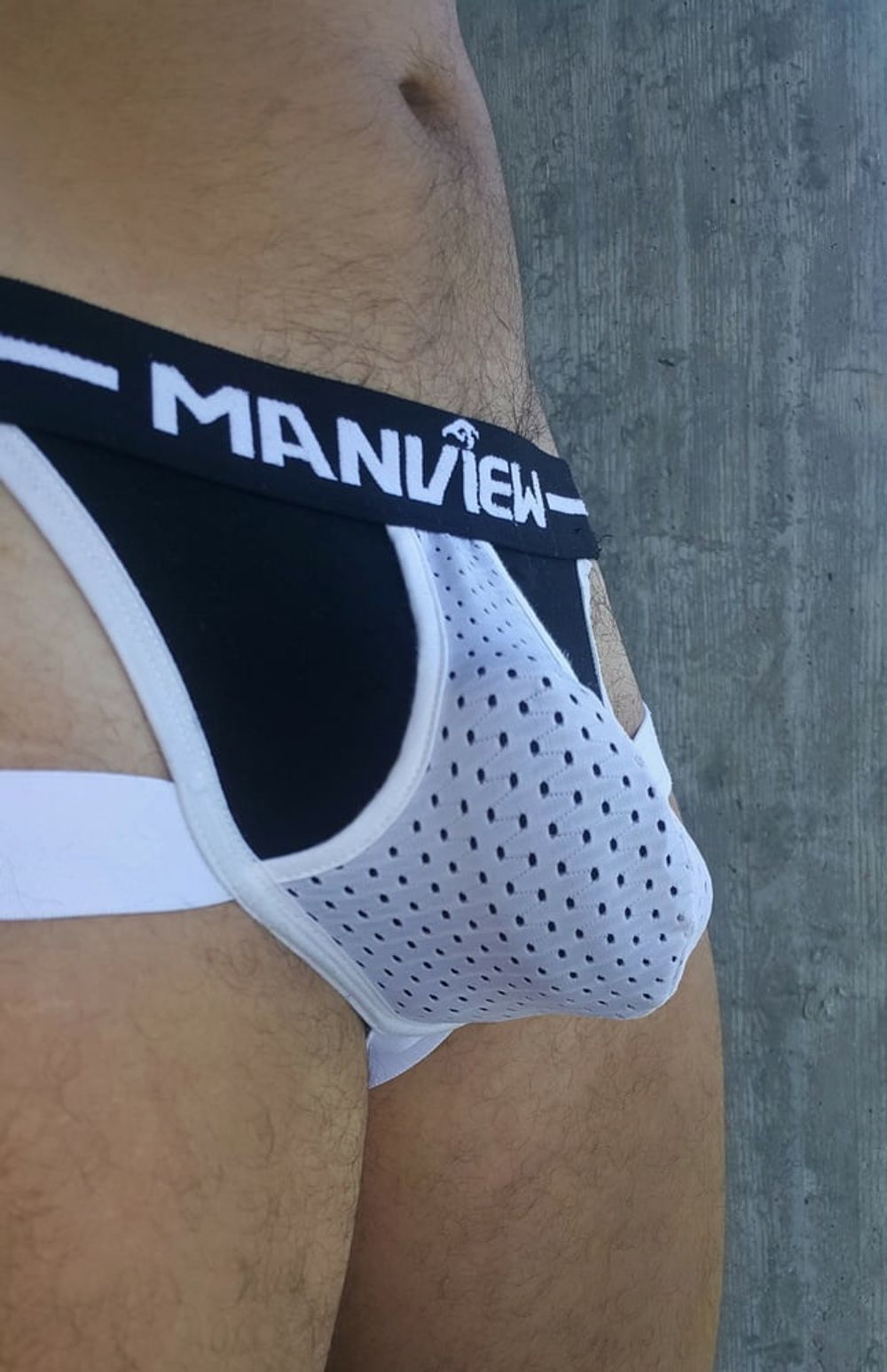 Outdoor bulging in jockstrap  #3