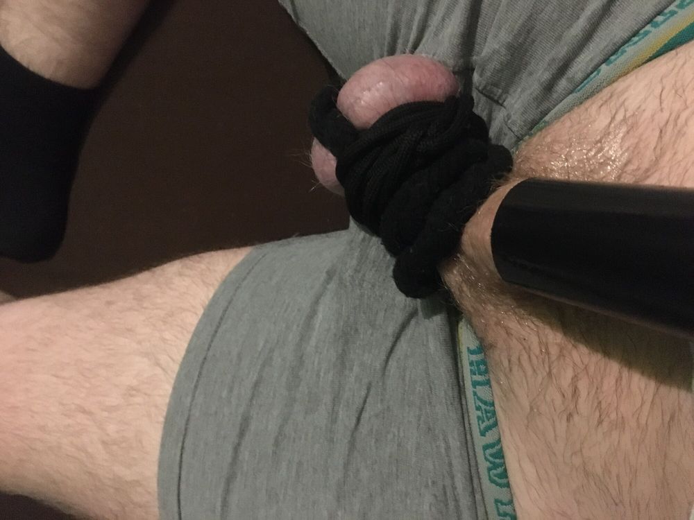 Bound Dick And Balls And Homemade Cocksleeve  #25