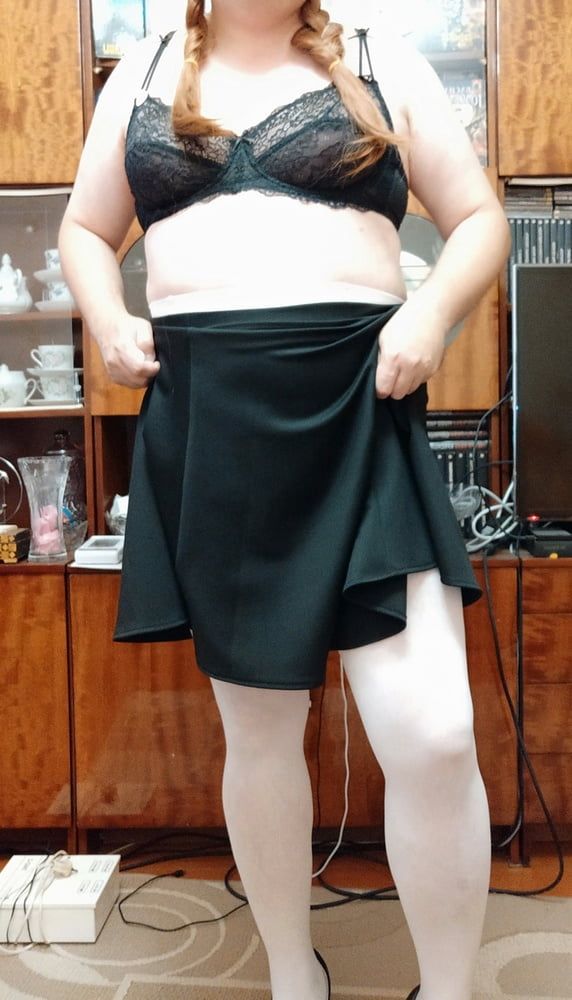white tights & black skirt #10