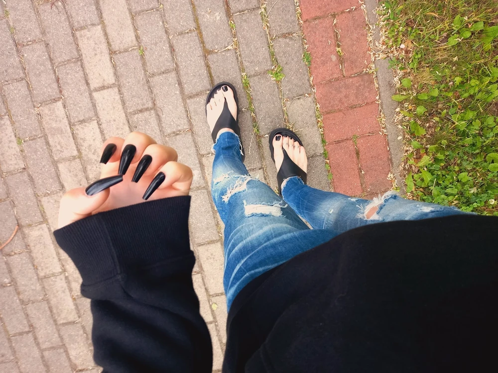 black polish - public crossdressing #4
