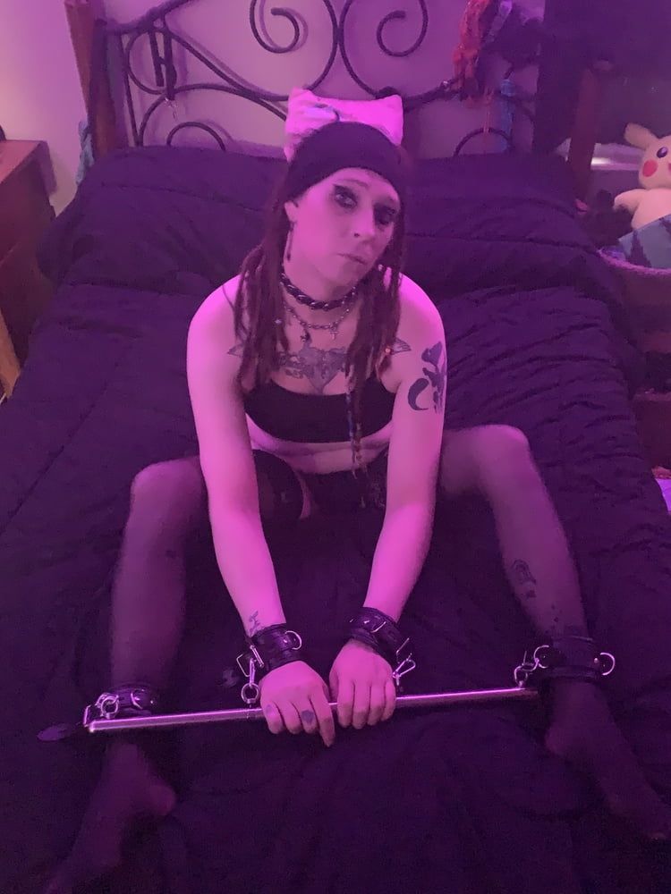 Goth Trans girl in bondage  #6