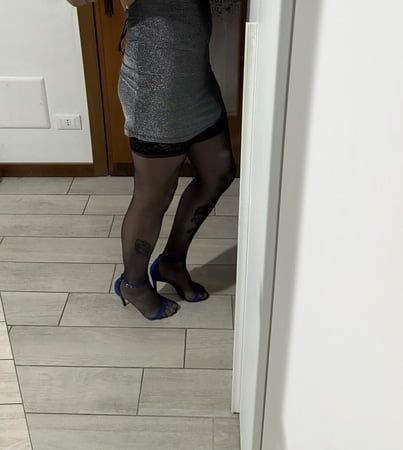 My stockings heels and dress