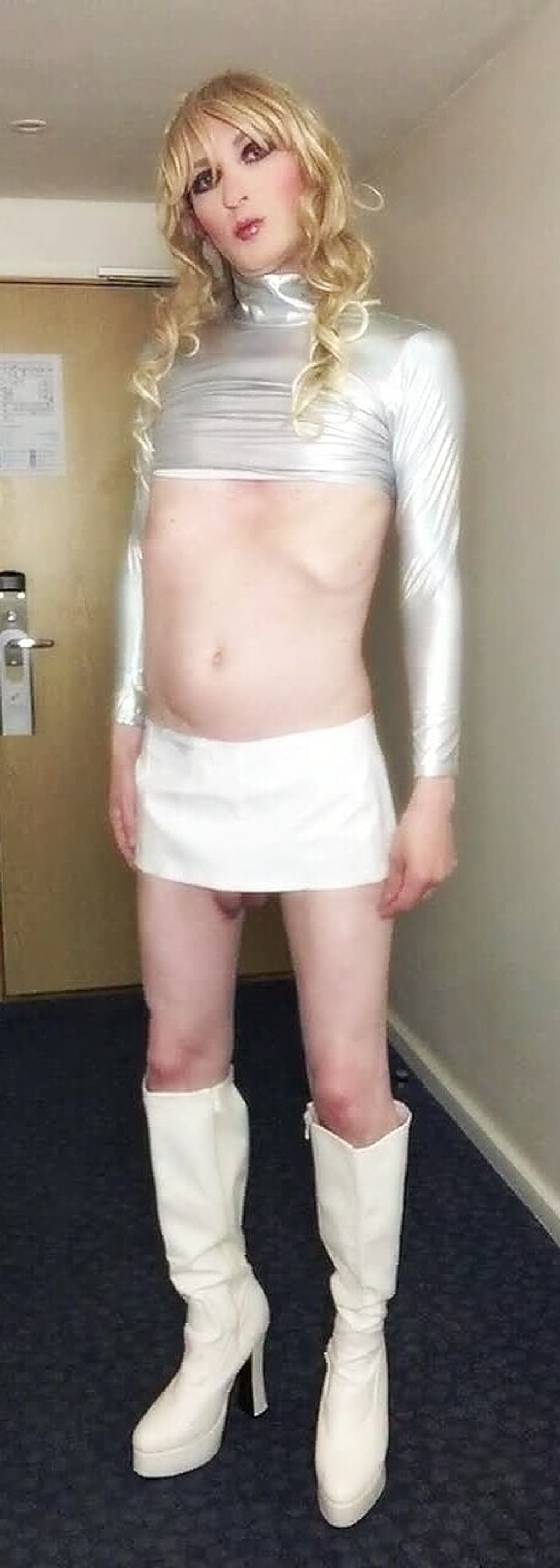 Sissy Sandra Poses In Silver #12