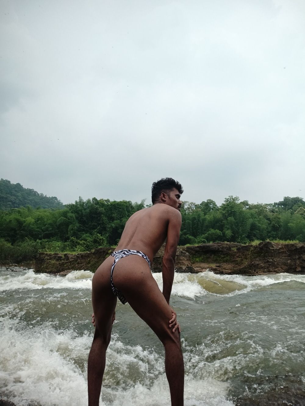 river fun day in my new Zebra man brief  #12