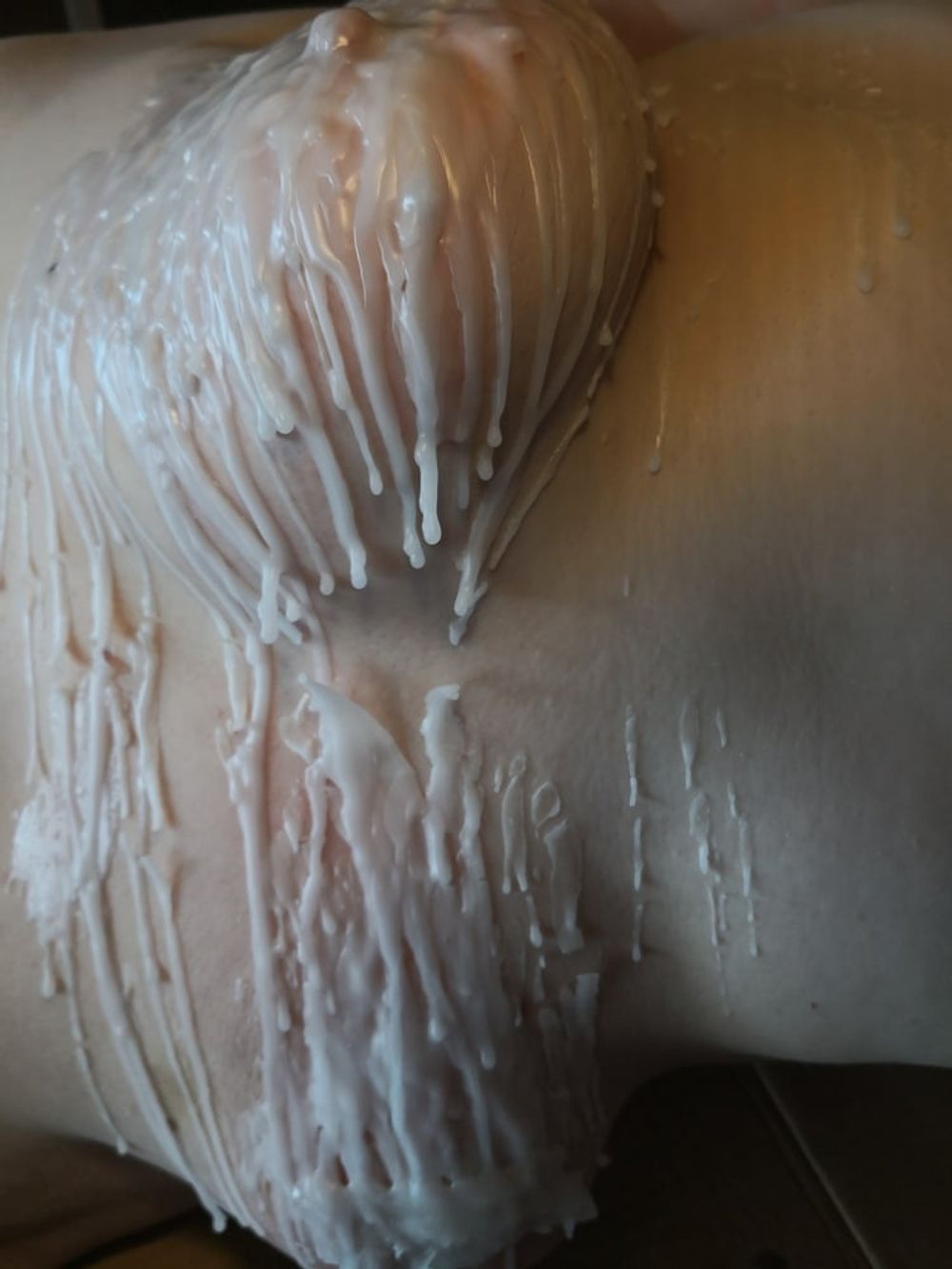 Breasts in hot wax #4