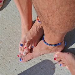 Sweet wet soles fresh from the pool