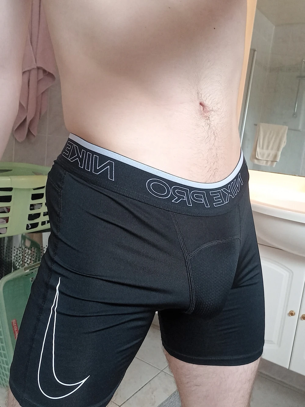 Big Dick Twink Bulging In Tight Spandex Running Gear #4