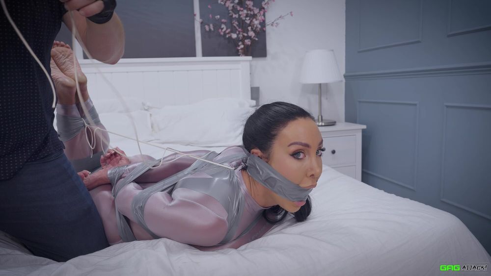 Mila - Catsuit Bondage Session Bound and Gagged #10