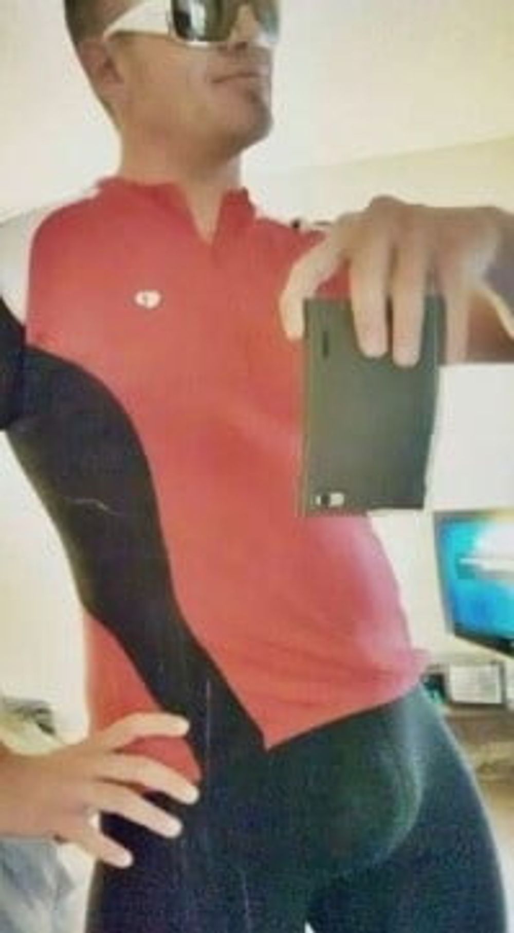 WHAT I WEAR TO MY COED CYCLING GROUP....BULGING SPANDEX! #20