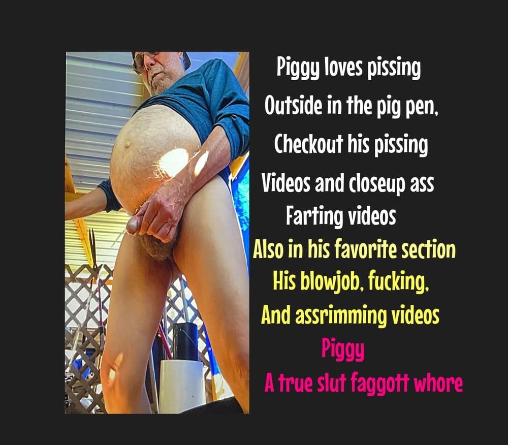 Faggott piggy pissing