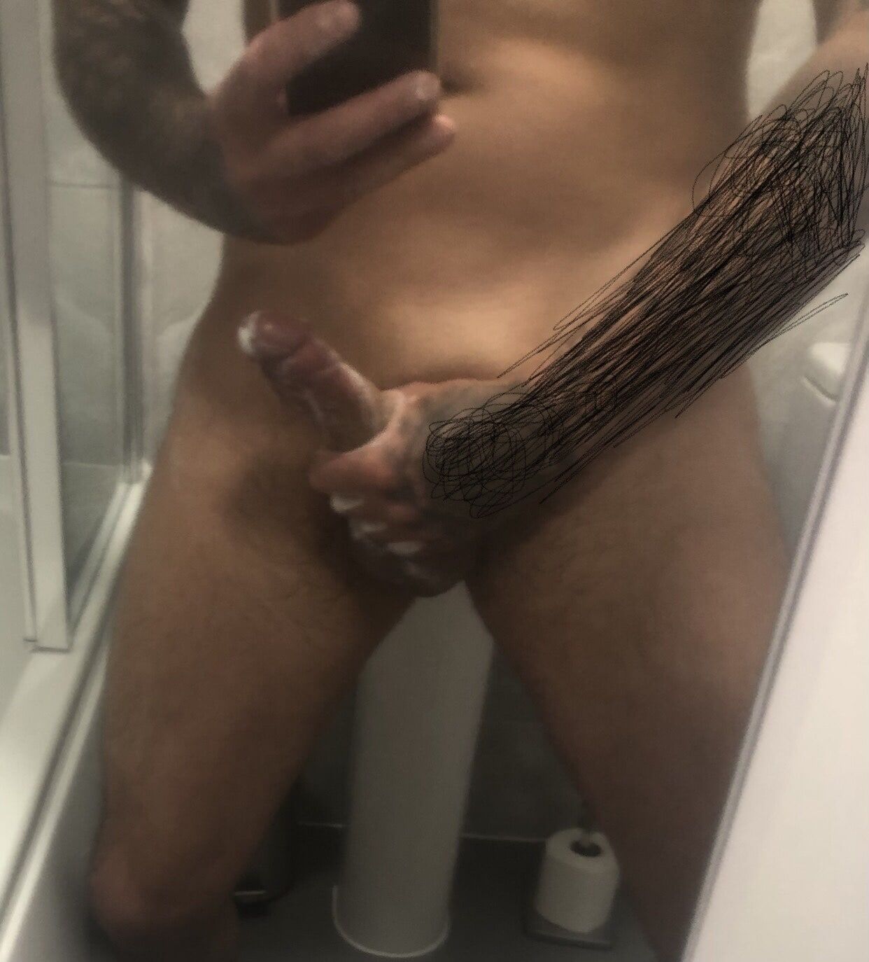 Playing with my creamy cock  #2