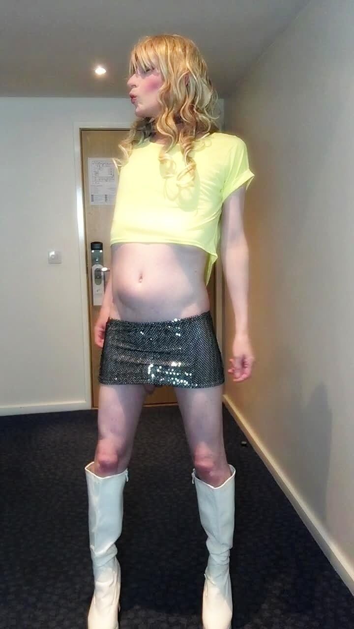 Sissy Poses In Sparkly Skirt #16