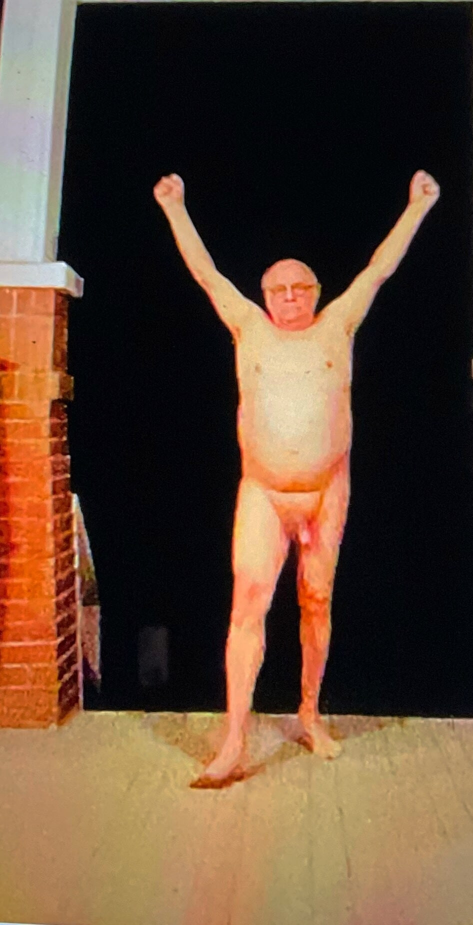 Roncomans midnight wanking  on porch #2