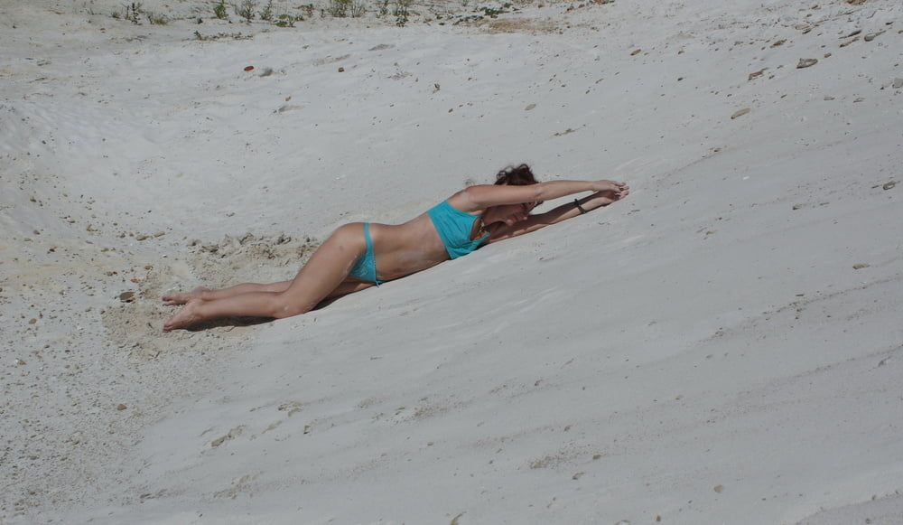 On White Sand in turquos bikini #57