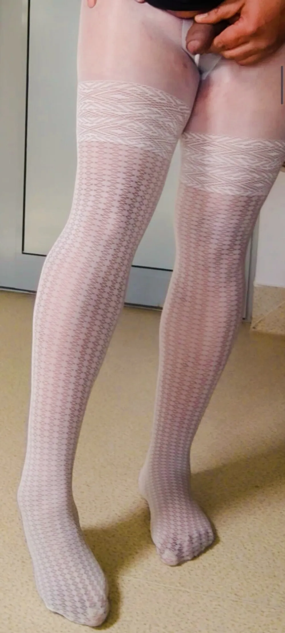 My sexy white pantyhose #10