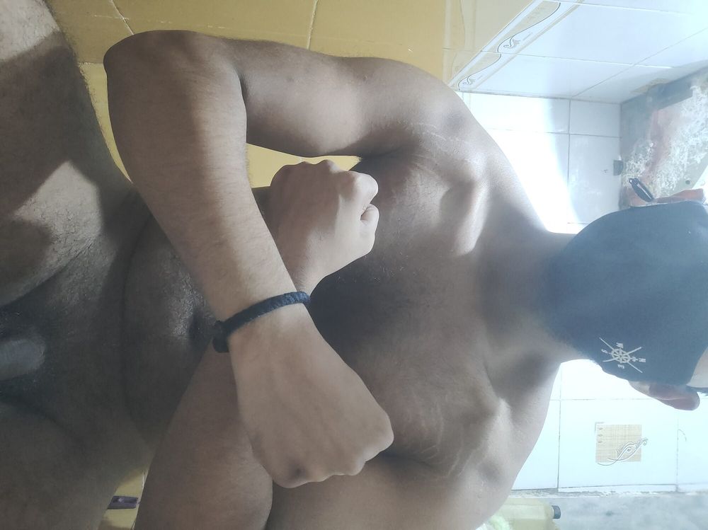 Nude Young Boy In Toilet Showing His Muscles &amp; Penis.  #2