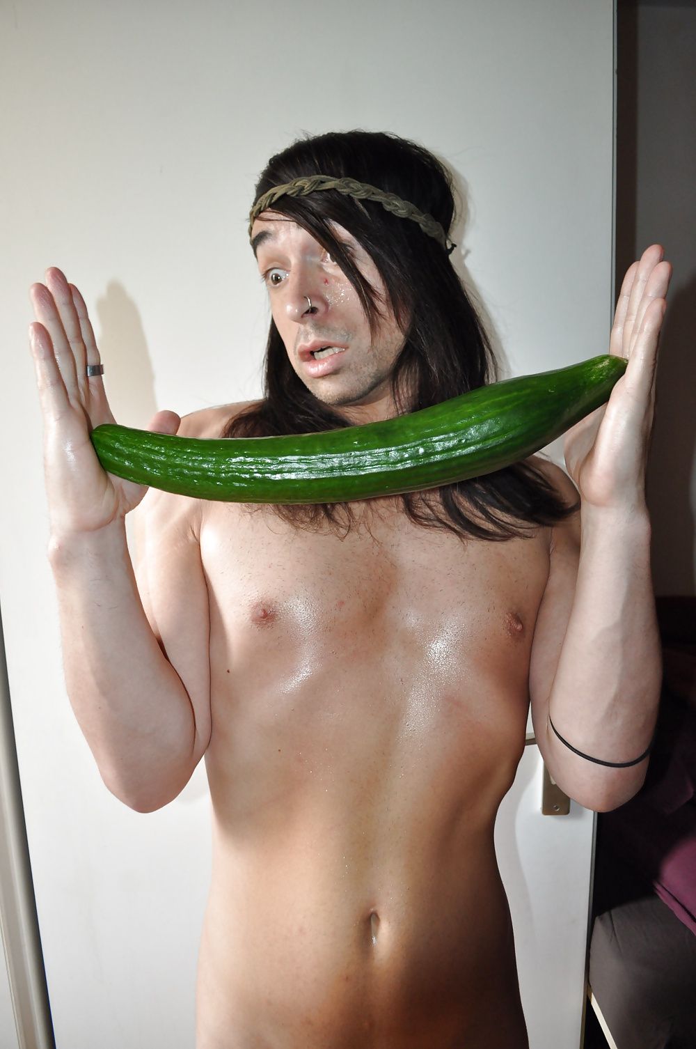 Tygra gets off with two huge cucumbers #13