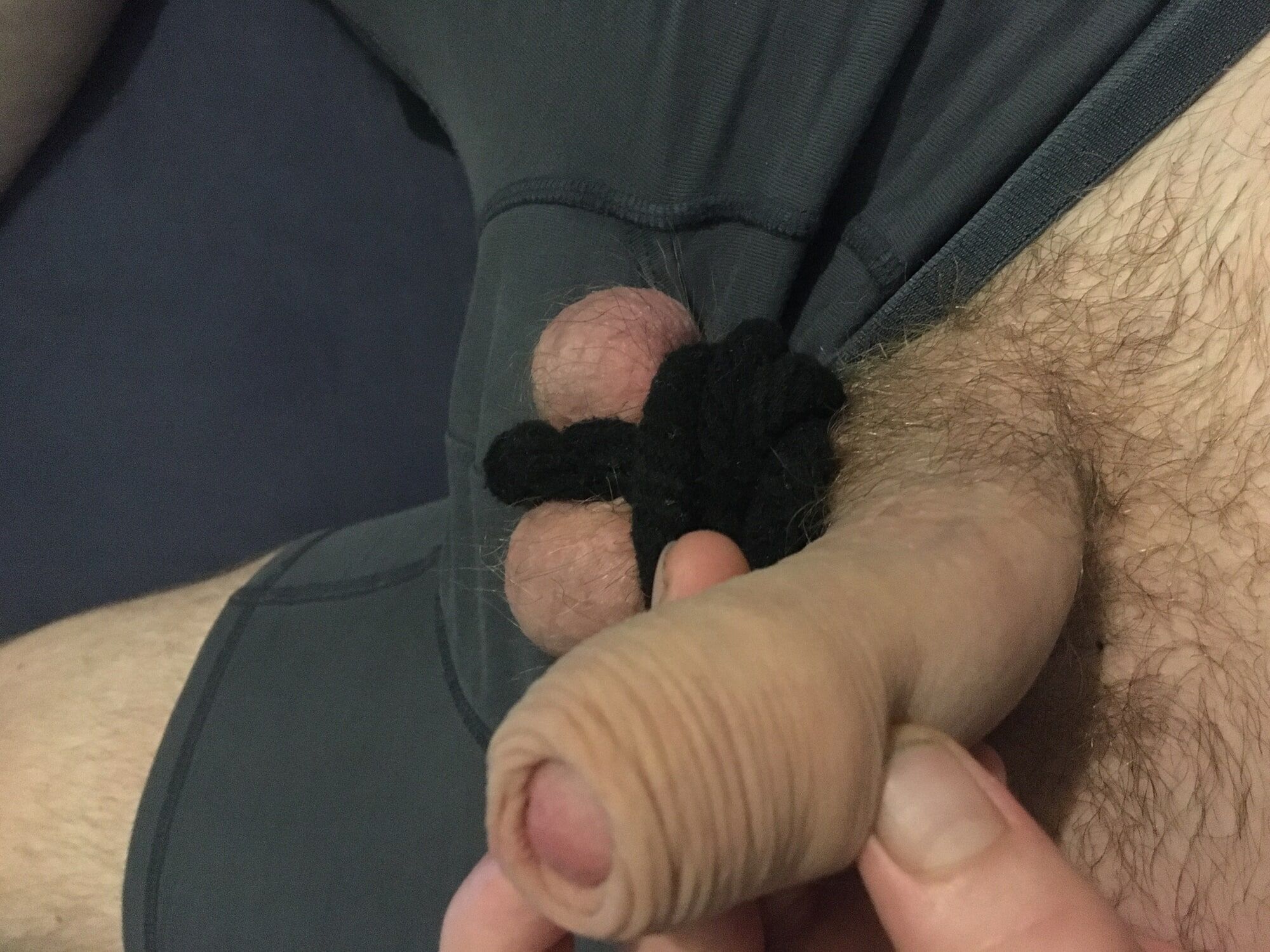 Tied Up Balls Cockhead Foreskin Masturbation  #37