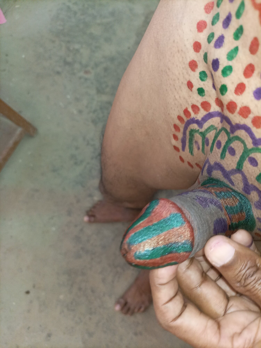 Sissy belly tattoo and coloured cock #40
