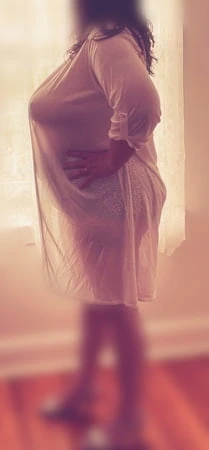 Topless In Sheer Robe