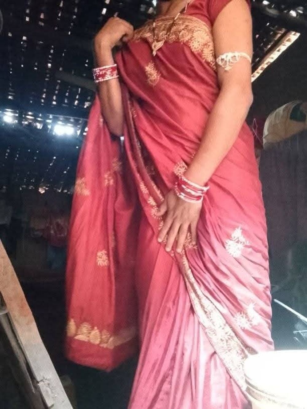 Wear red saree #19