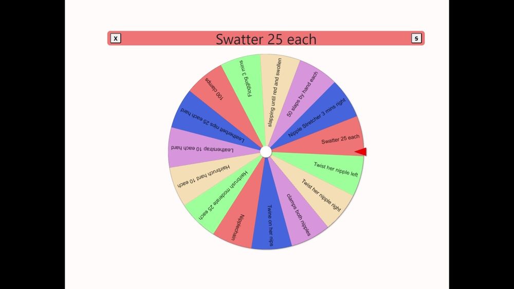 The tit torture wheel - game #16