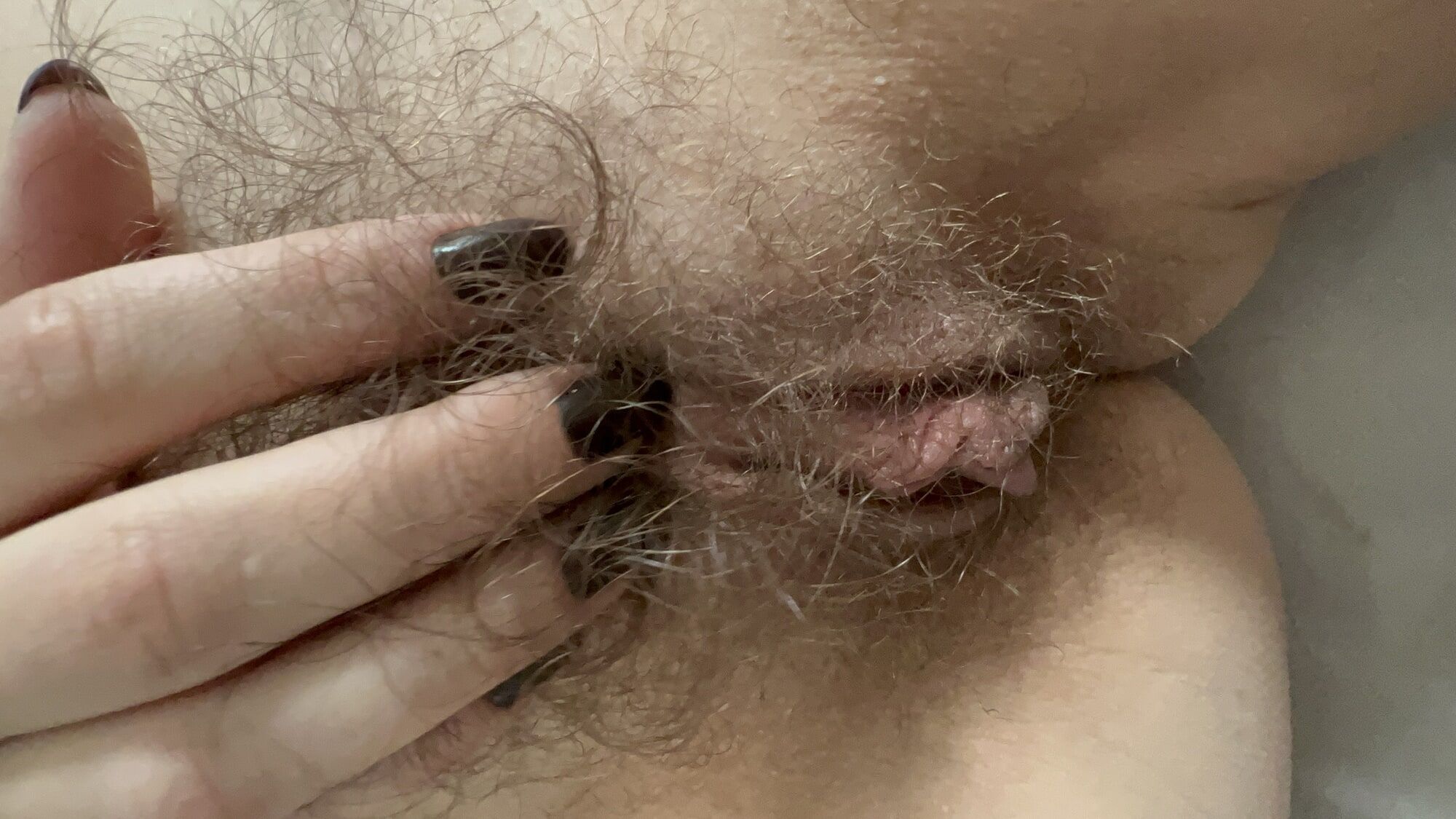 Wife bush over last 18 years, I love her hairy amateur cunt #53