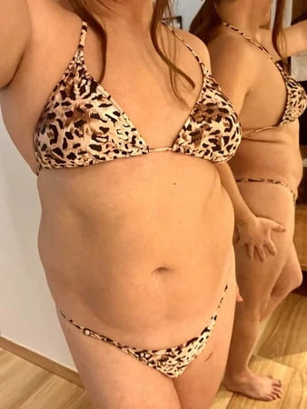 animal print bikini         