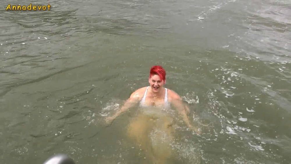 In WHITE SWIMSUIT in the lake #8