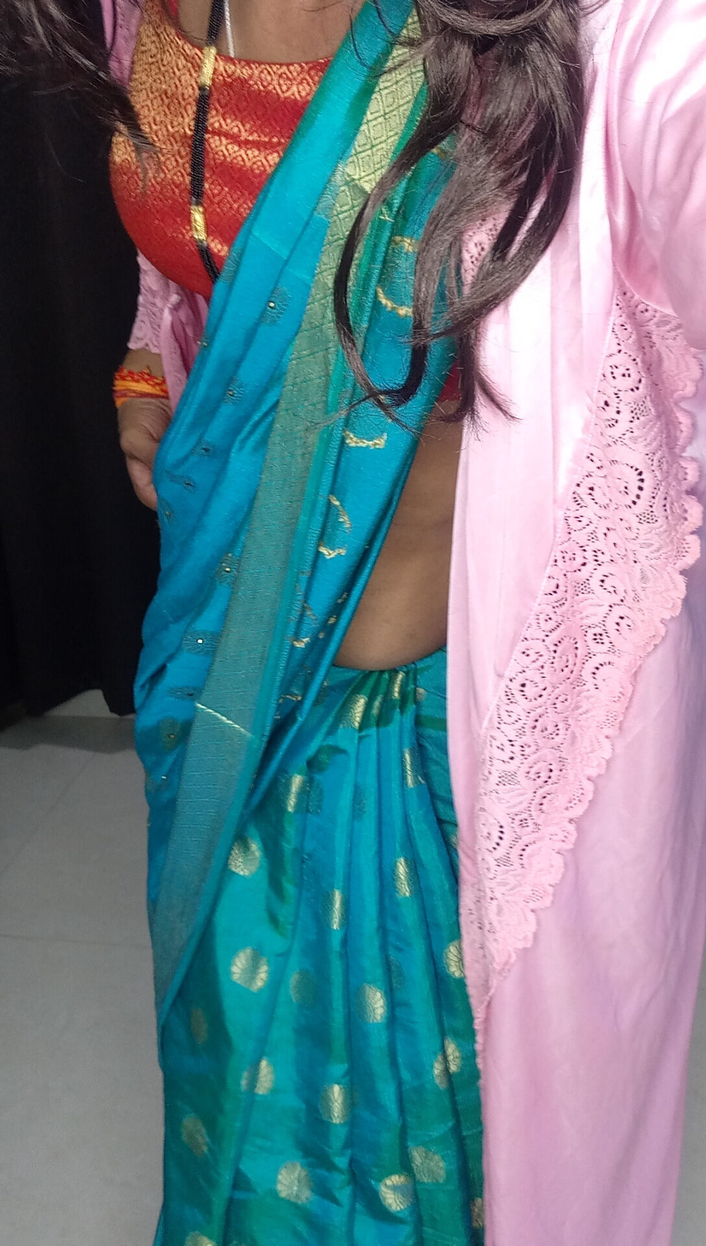 Indian stepmom sexy blou saree and peticot #35