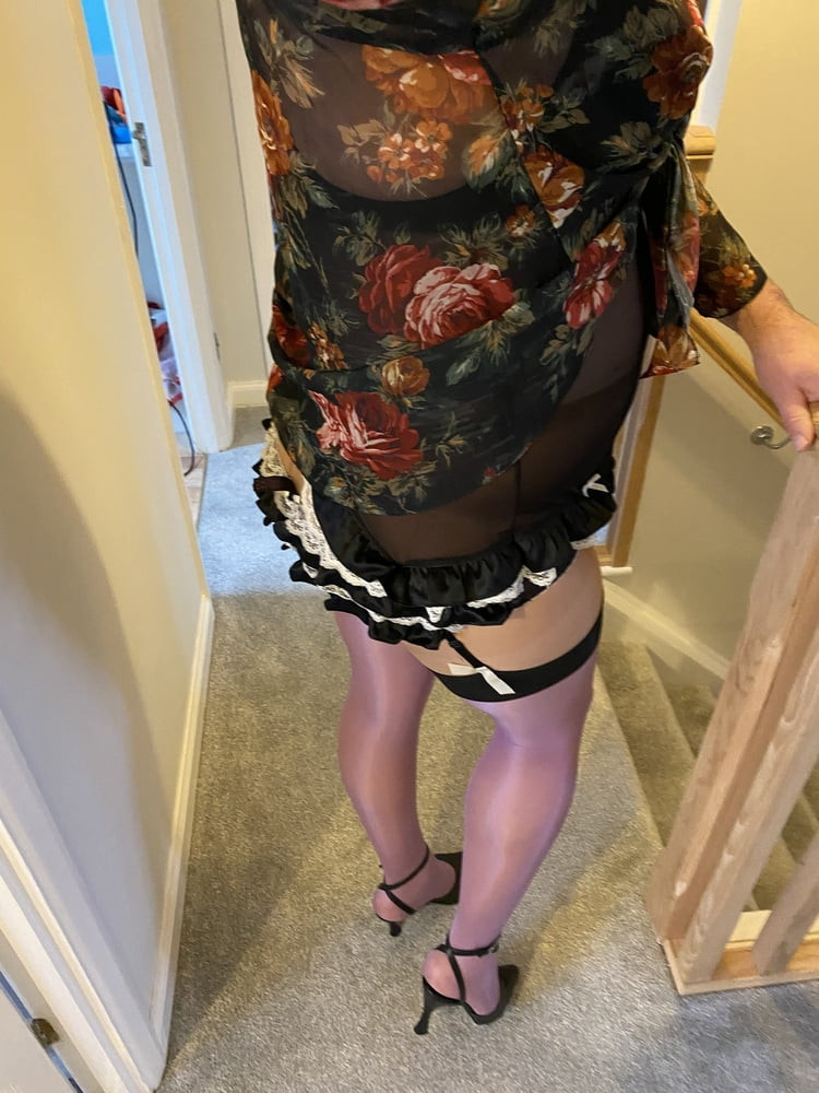 Purple stockings and lingerie #16