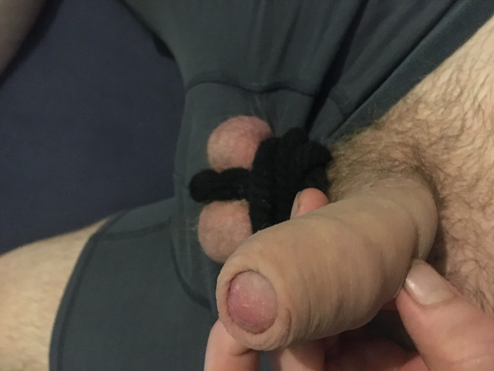 Tied Up Balls Cockhead Foreskin Masturbation  #33