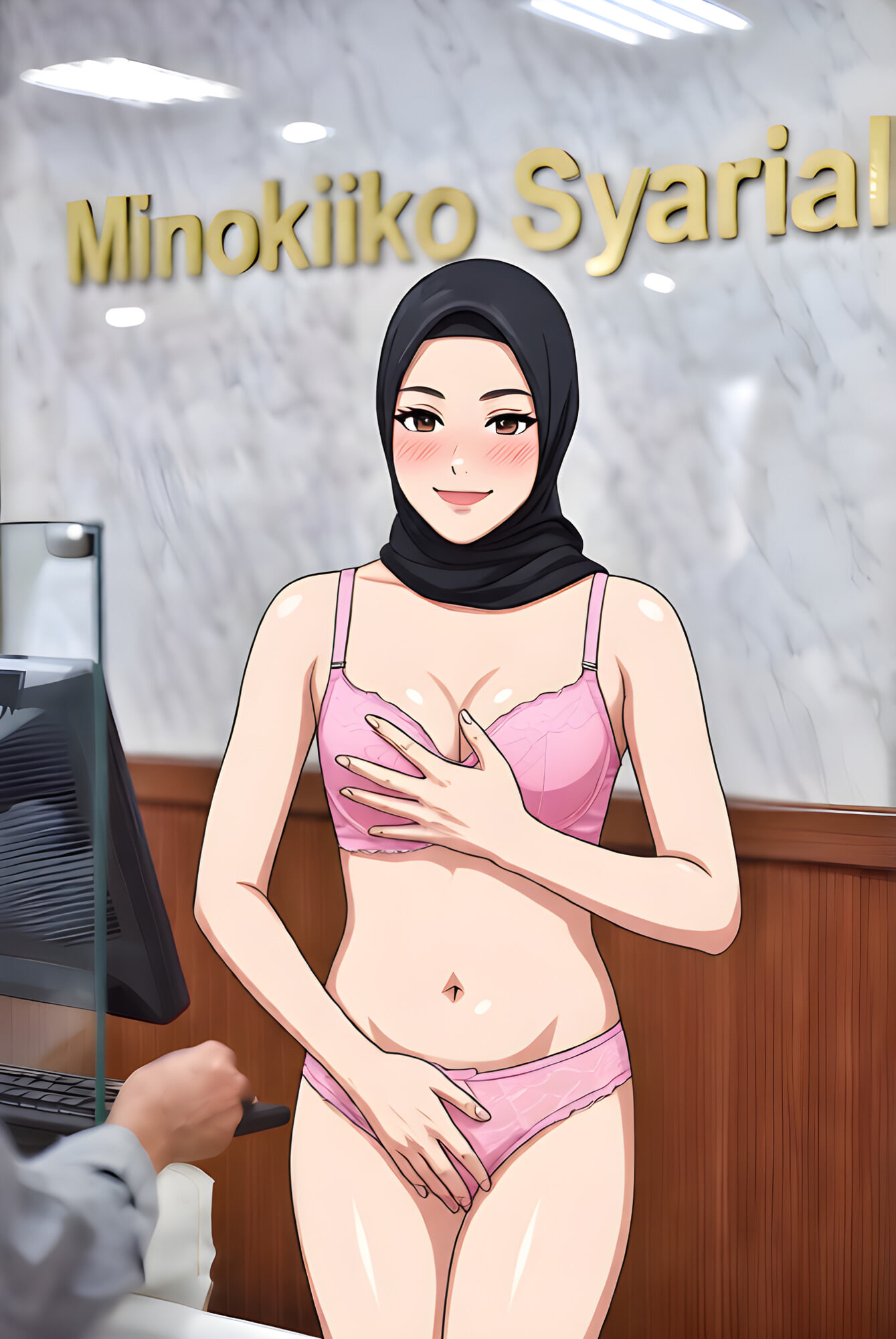 AI - Hijab Bank Employee Make A Mistake  - Minokiiko #5