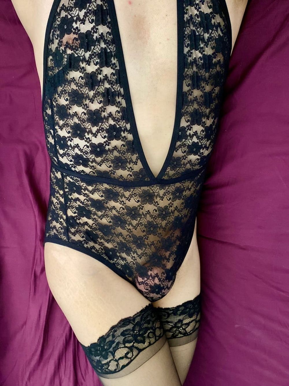 Black Lace Bodystocking #10