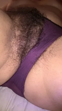 hairy wet wife in purple panties         