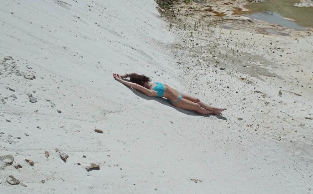 On White Sand in turquos bikini #21